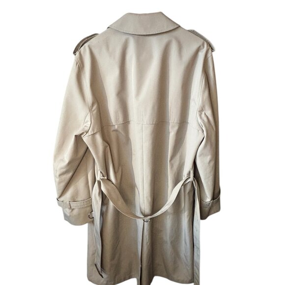 Vintage London Fog Maincoats Classic Beige Trench Coat Size 44R Unisex - Picture 8 of 9